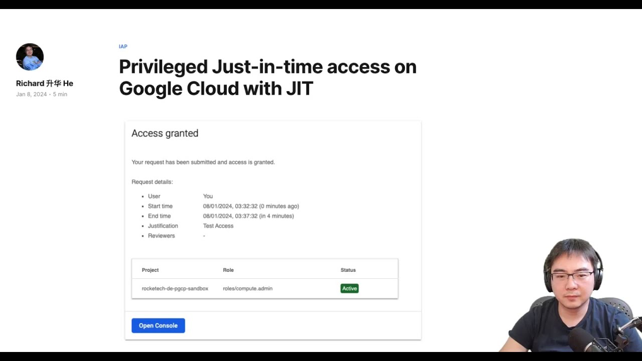 Privileged Just-in-time access on Google Cloud with JIT