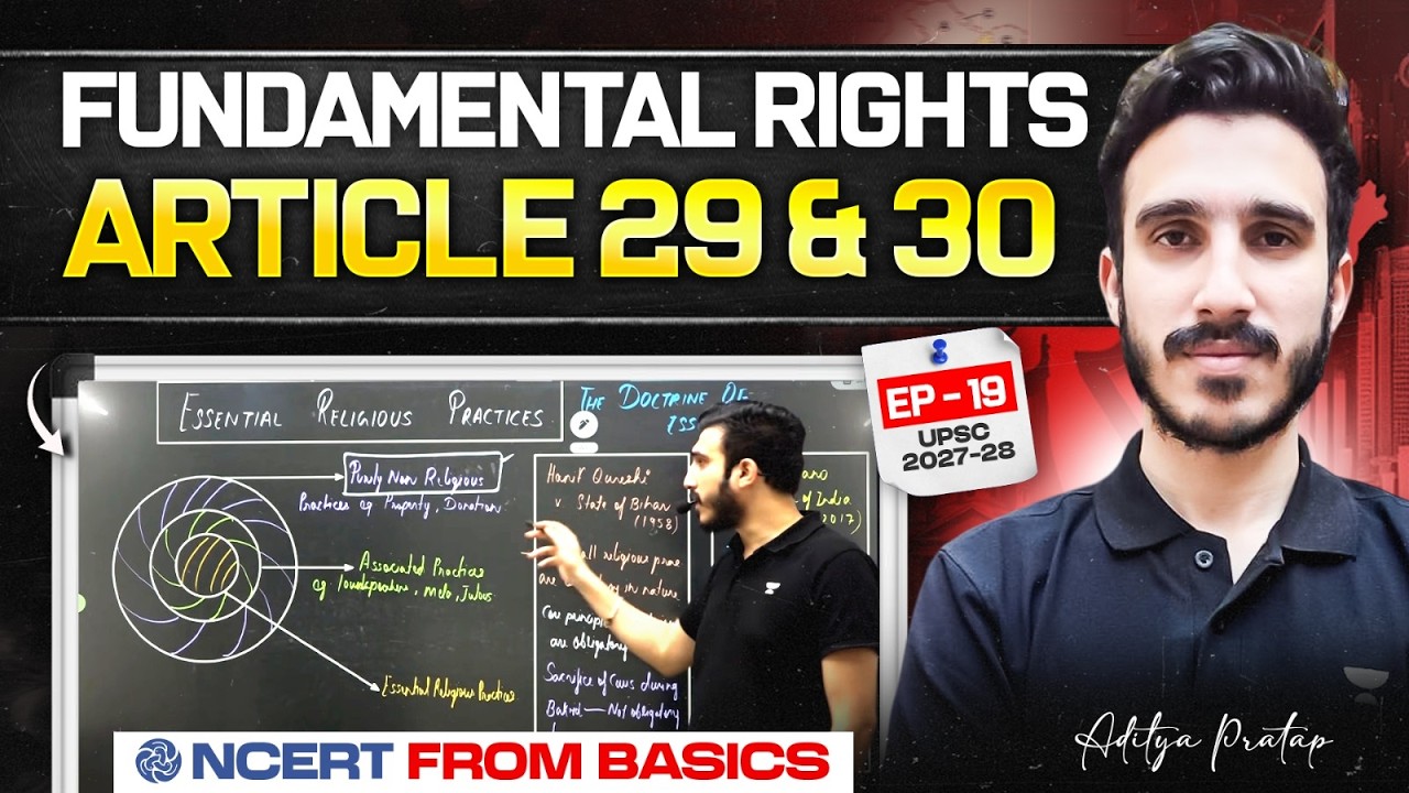 Complete Indian Polity (NCERT) for Beginners | Article 29 and 30  | EP19 | UPSC