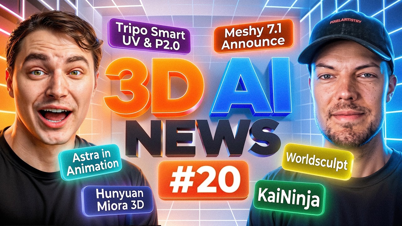 Tripo Smart UV, Meshy 4K & GPT-6 Astra Animates 3D - 3D AI News #20