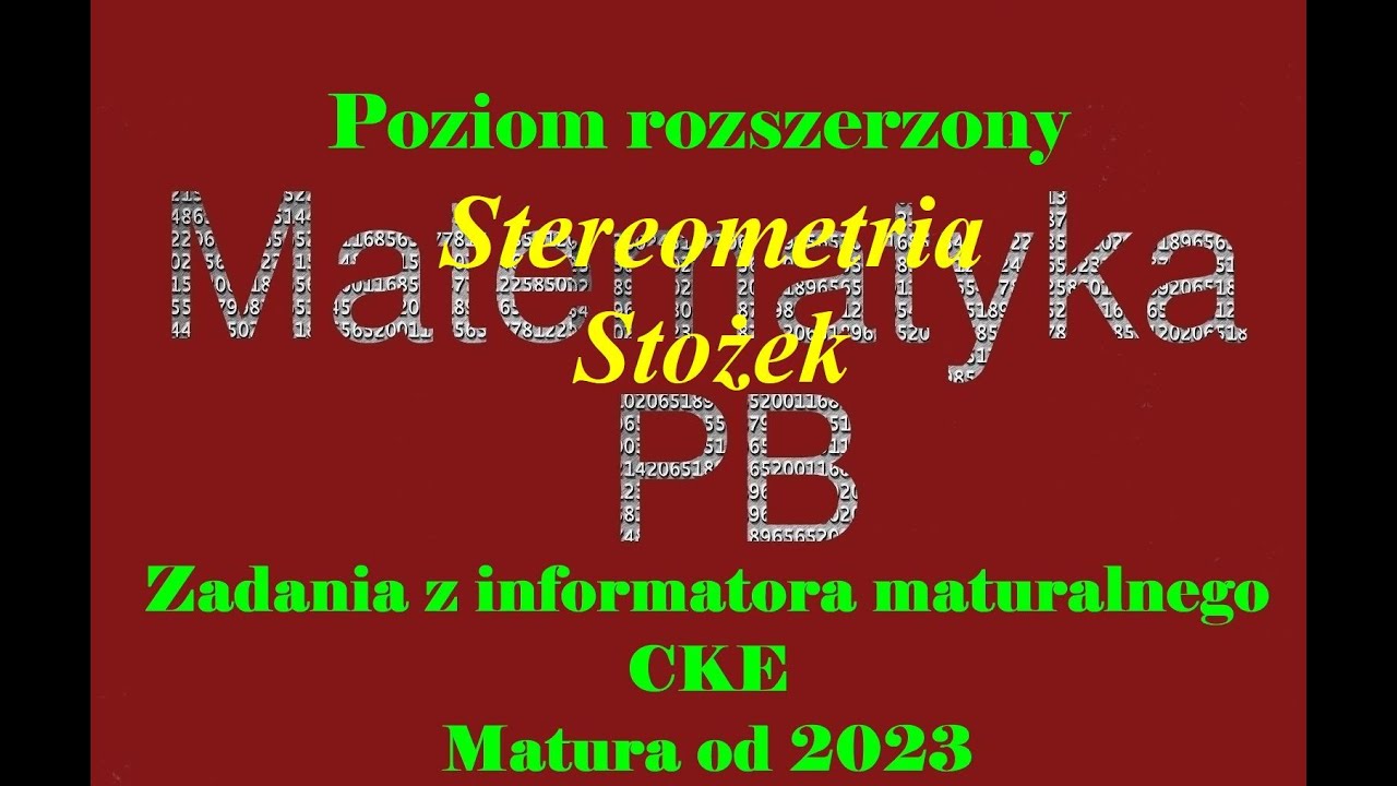 Zadanie 27 Matura rozszerzona z matematyki od 2023 Stereometria stożek