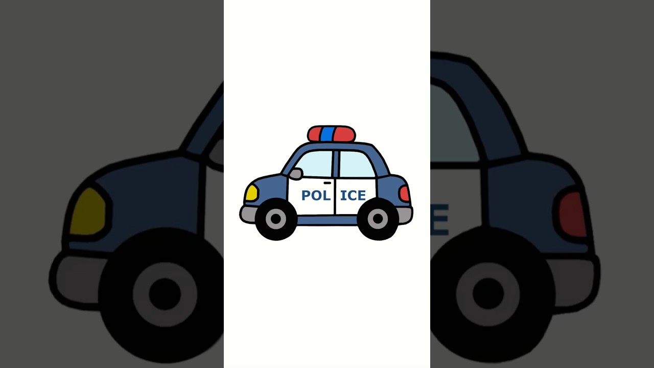 How to Draw a Police Car &ndash; Easy Step-by-Step Tutorial for Kids 🚓 🎨