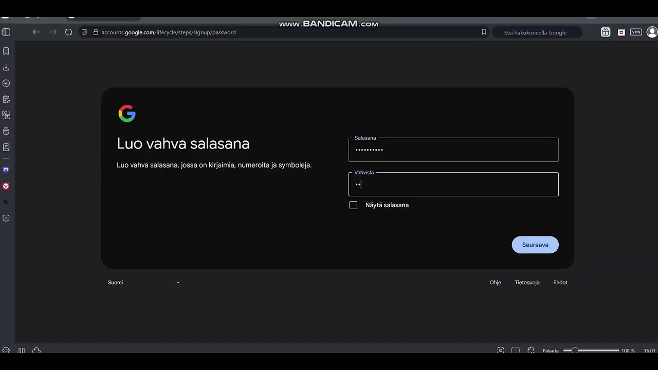 Google Account Vivaldi Any% Speedrun 