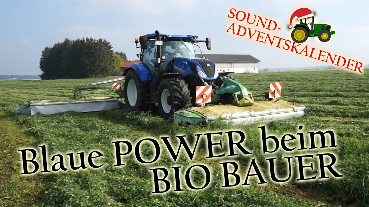 Blaue POWER beim BIO BAUER | Mähen mit NEW HOLLAND | SOUND-ADVENTSKALENDER