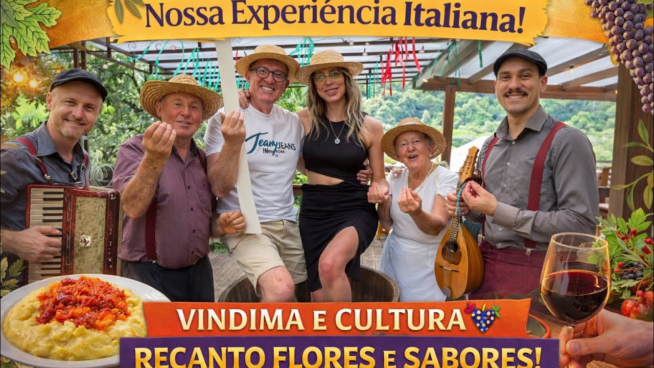Pisamos Uvas e Vivemos a Verdadeira Itália em Bento Gonçalves! 🍇🍷