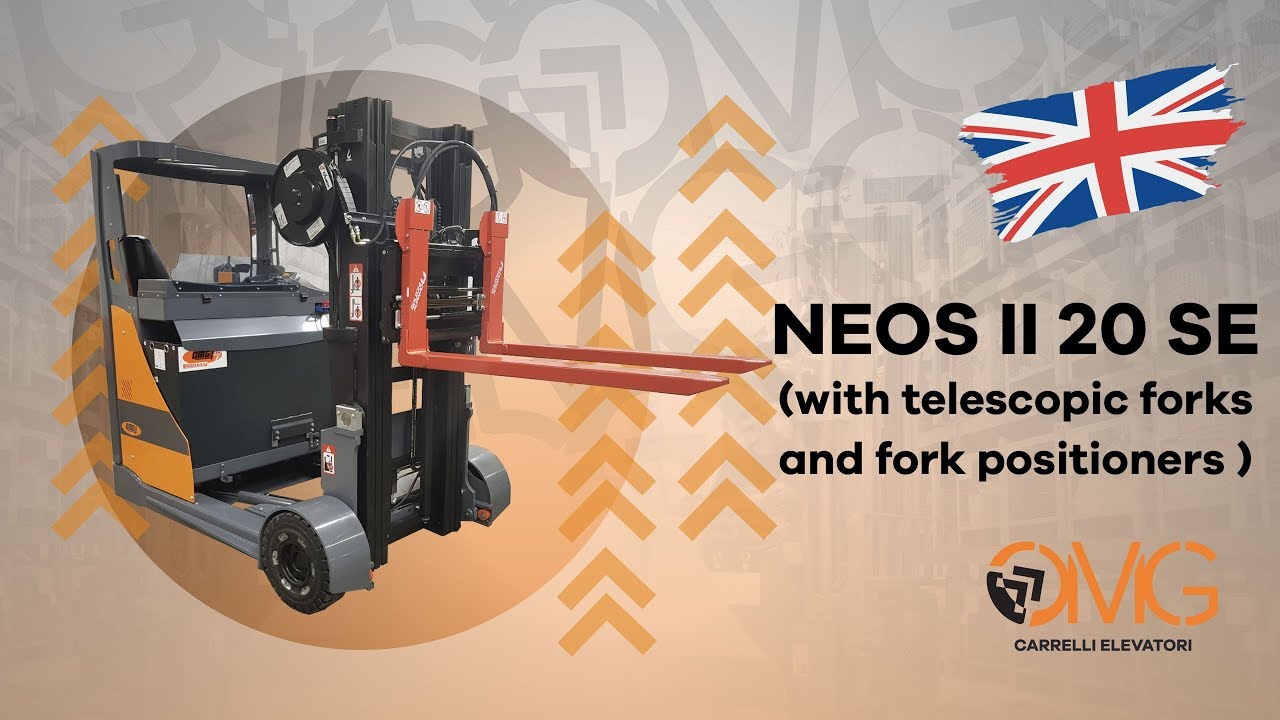 Neos II 16-20 SE, the OMG's reach truck with telescopic forks and fork positioners