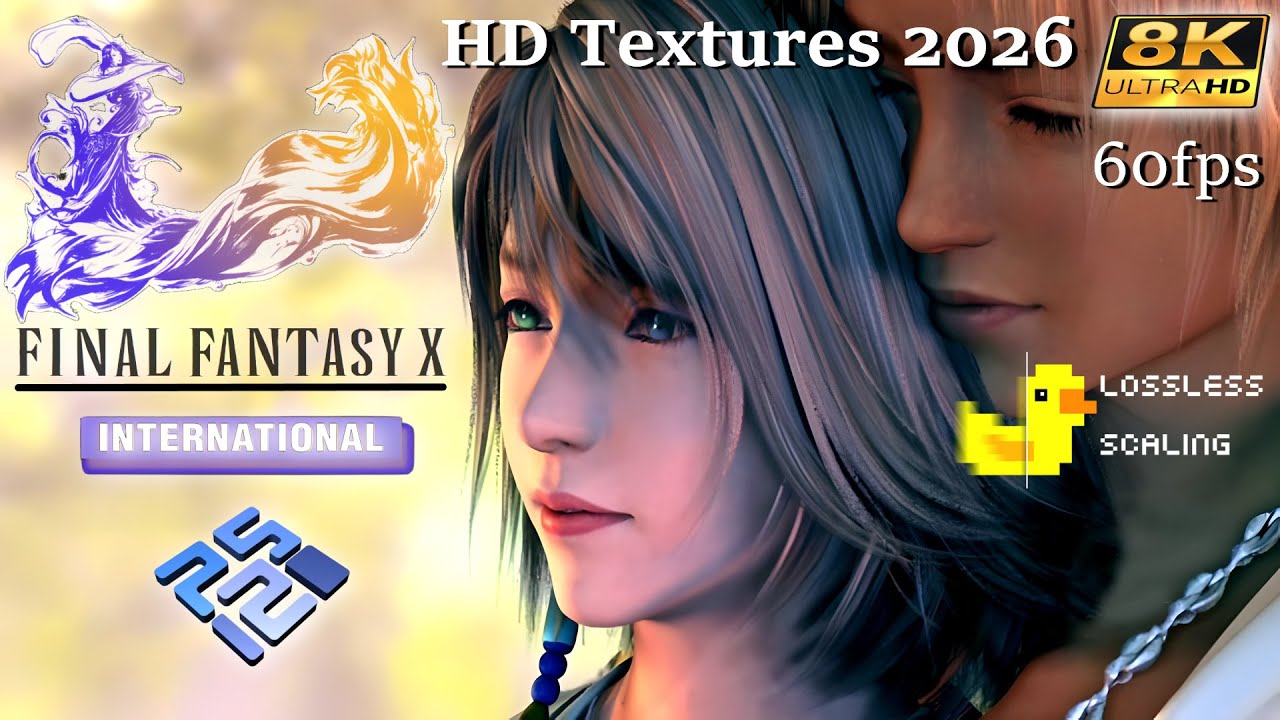 Final Fantasy X International  8K ~PCSX2 HD Texture 2026 Update + Addon  | LS Frame Gen 60fps