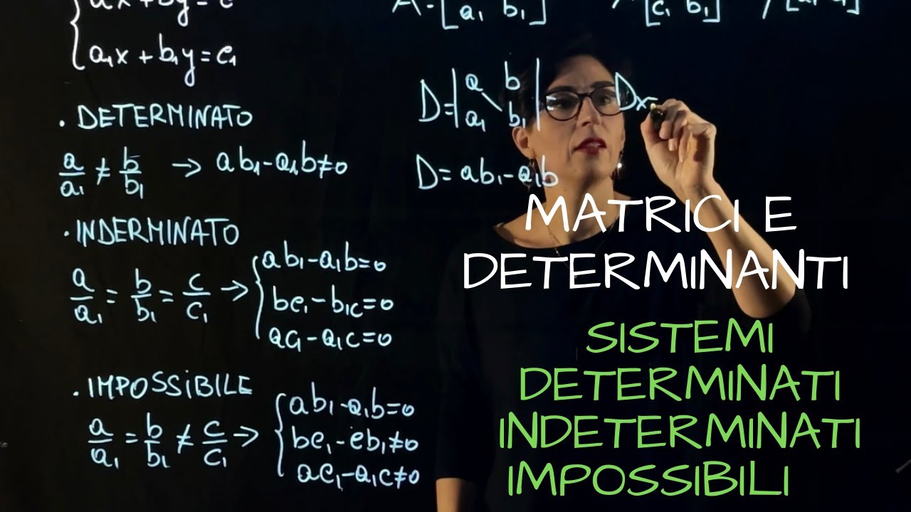 Metodo di Cramer Parte 3: determinanti e sistemi determinati, indeterminati , impossibili
