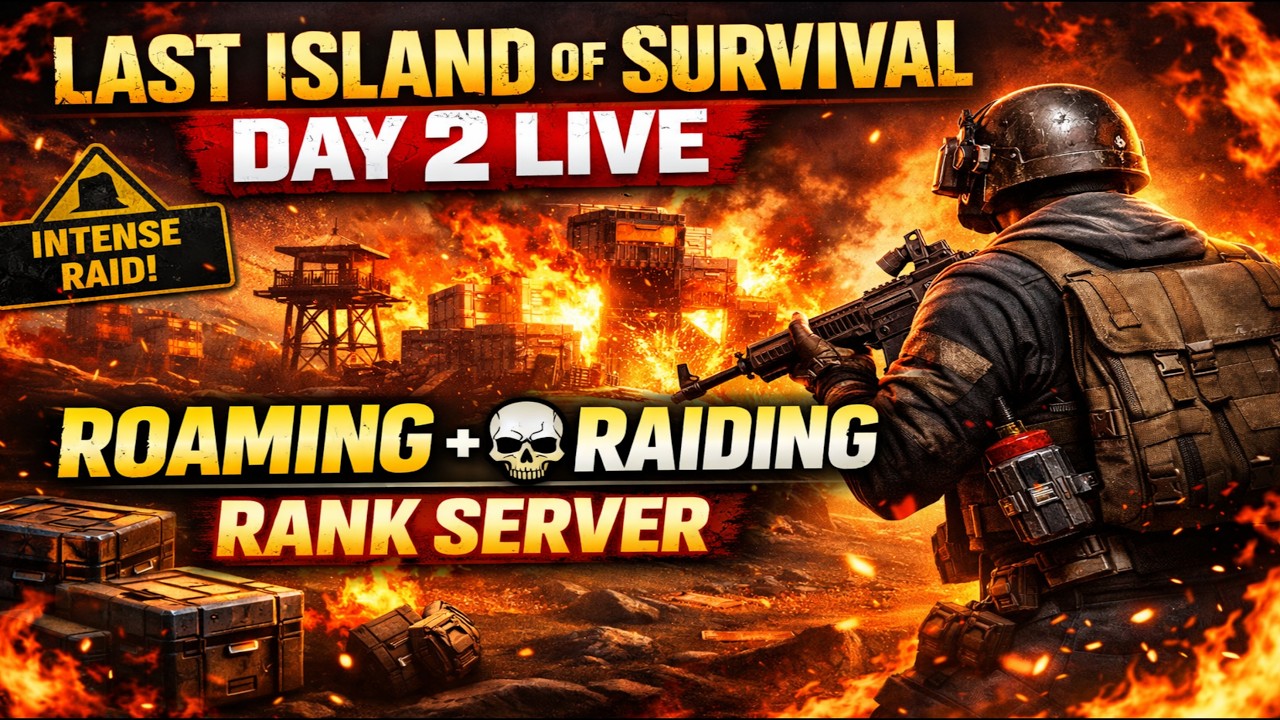 RANK SERVER DAY 2: From Wood Hut to Base Raiding! 🏠🔥 Last Island of Survival LIVE