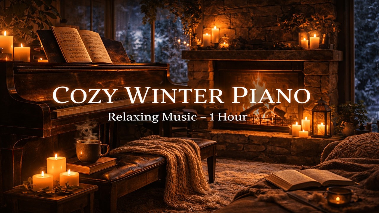 Rainy Night Piano 🌧️ Cozy Relaxing Music for Sleep, Study and Deep Focus (1 Hour)