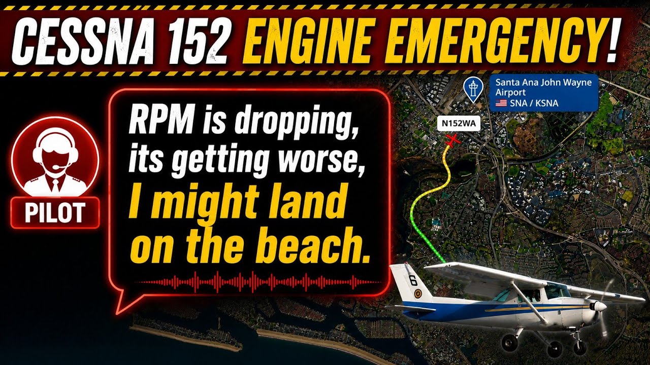 Pilot glides to diverted airport for emergency landing &mdash; Cessna 152 Engine Failure Real ATC Audio