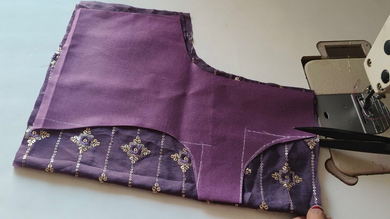Blouse design cutting and stitching. Back neck design. Blouse designs 