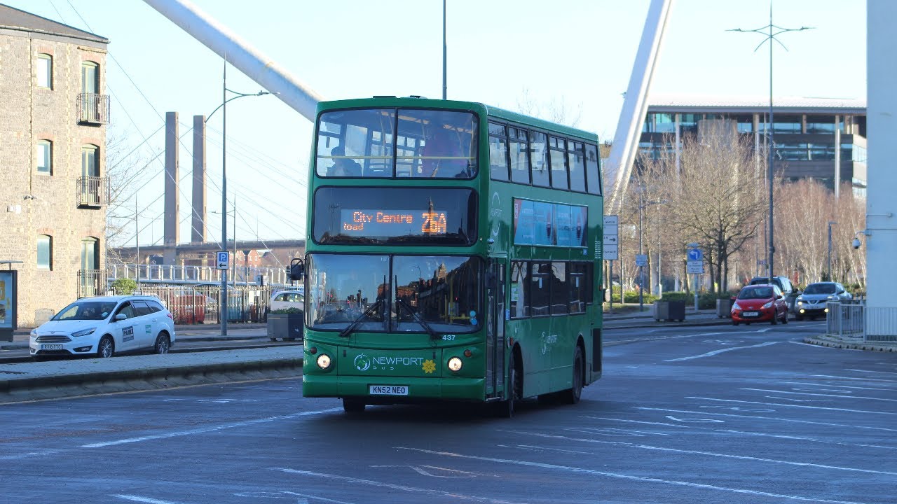 Windscreen View + Rapid Driver!!  Transbus Trident ALX400 (1 to Newport) KN52 NEO/437//Newport Bus