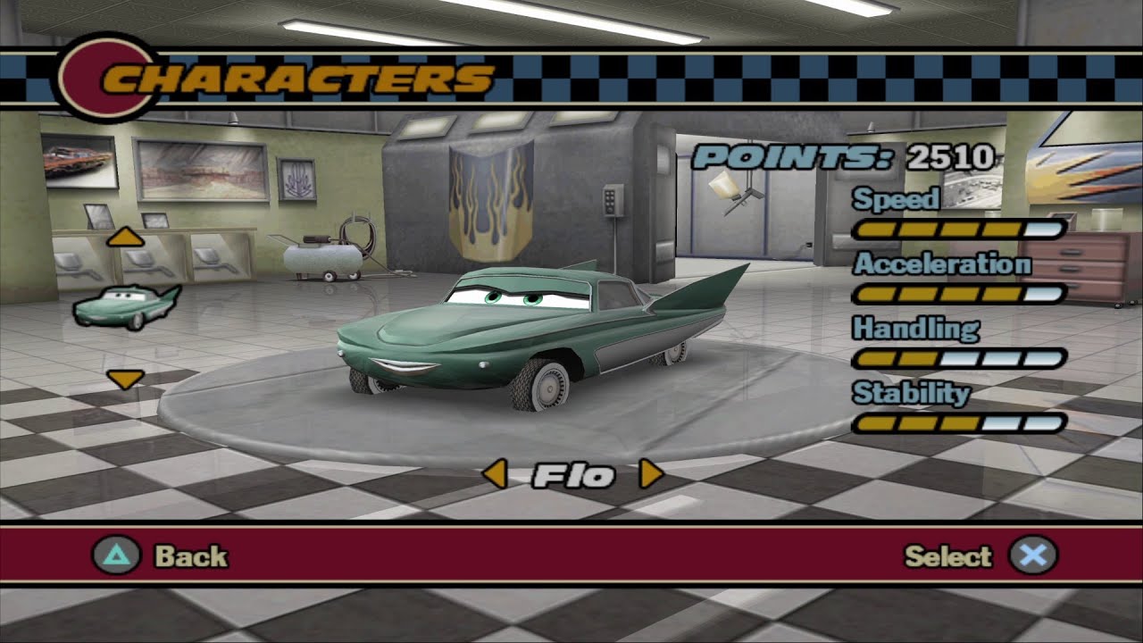 Cars PS2 - Flo Gameplay (PCSX2)