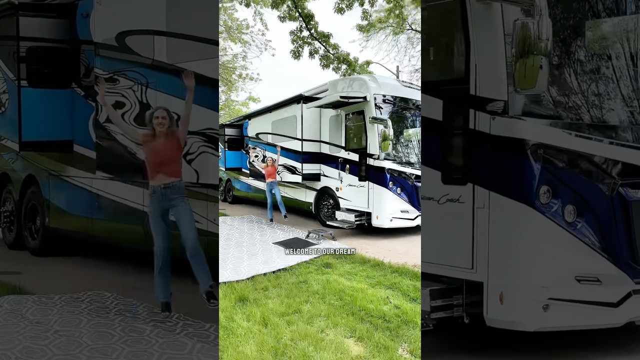 🚍 Big reveal: Come tour our new custom designed house on wheels! #motorhome #rvlife #travel #rv