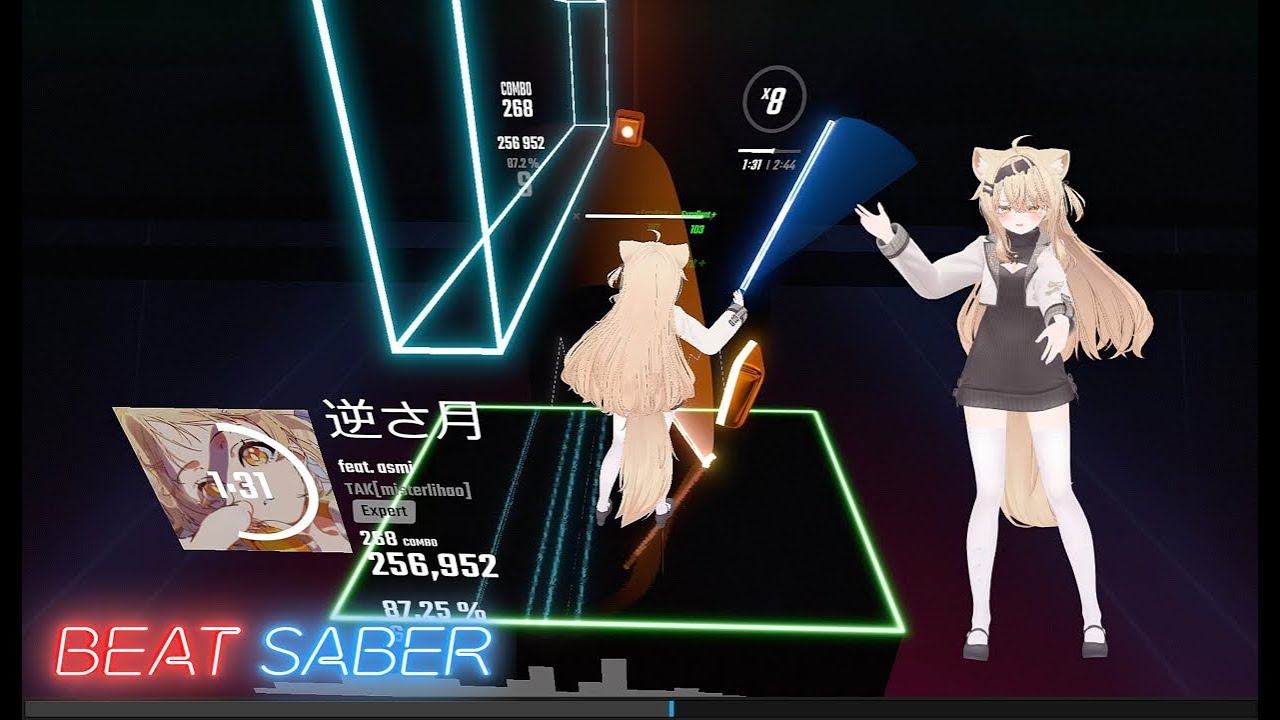 【BeatSaber】 逆さ月 feat. asmi - TAK / Mapper:李昊 (misterlihao)さん