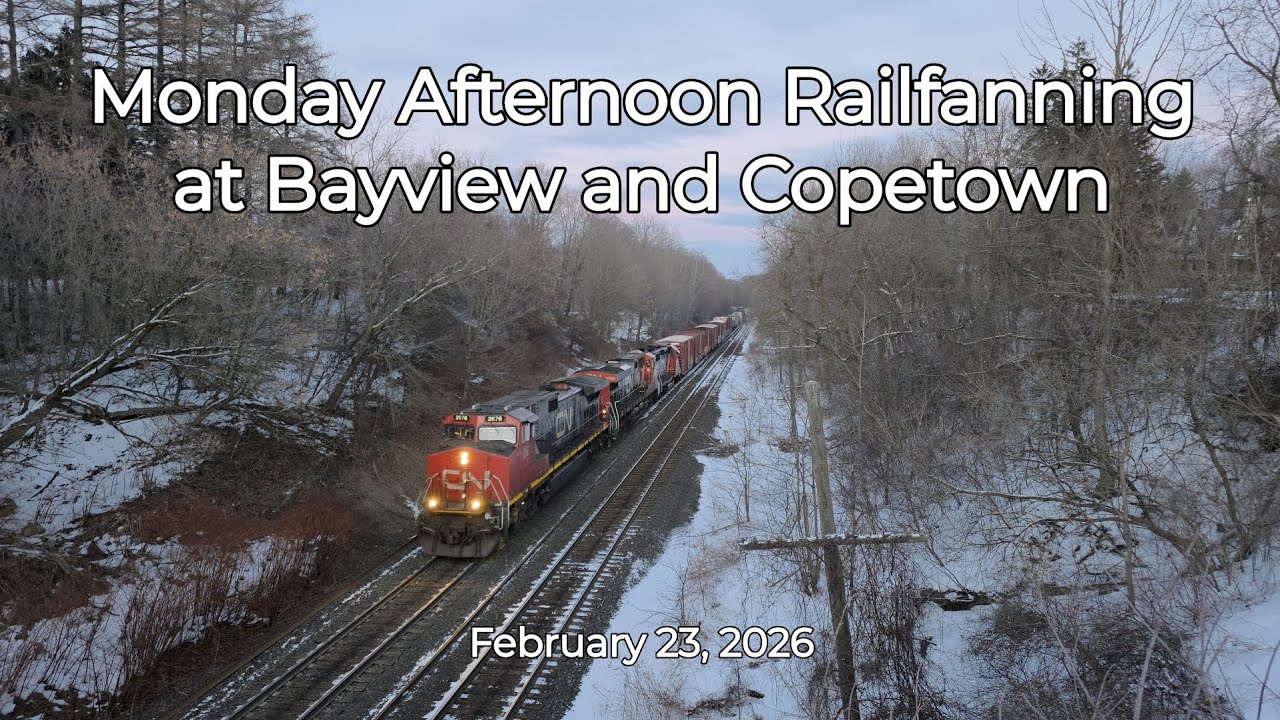 Monday Afternoon Railfanning at Bayview and Copetown &bull; February 23, 2026