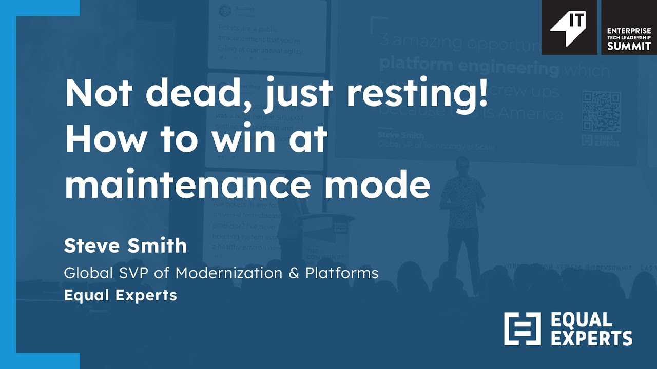 Not dead just resting! How to win at maintenance mode