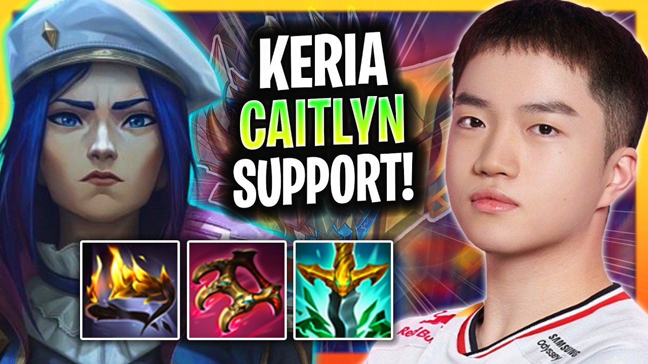 Keria TRIED to Carry with Caitlyn SUPPORT! | T1 Keria Plays Caitlyn Support Patch 26.6
