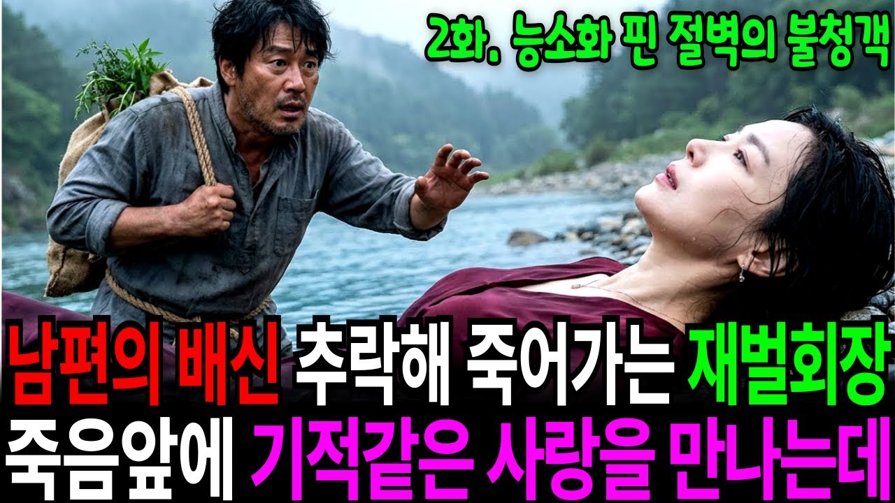 절벽에서 떨어져 죽을 뻔한 40대 여성 재벌회장, 기적같이 운명의 남자를 만나는데  [2화 능소화 핀 절벽의 불청객]