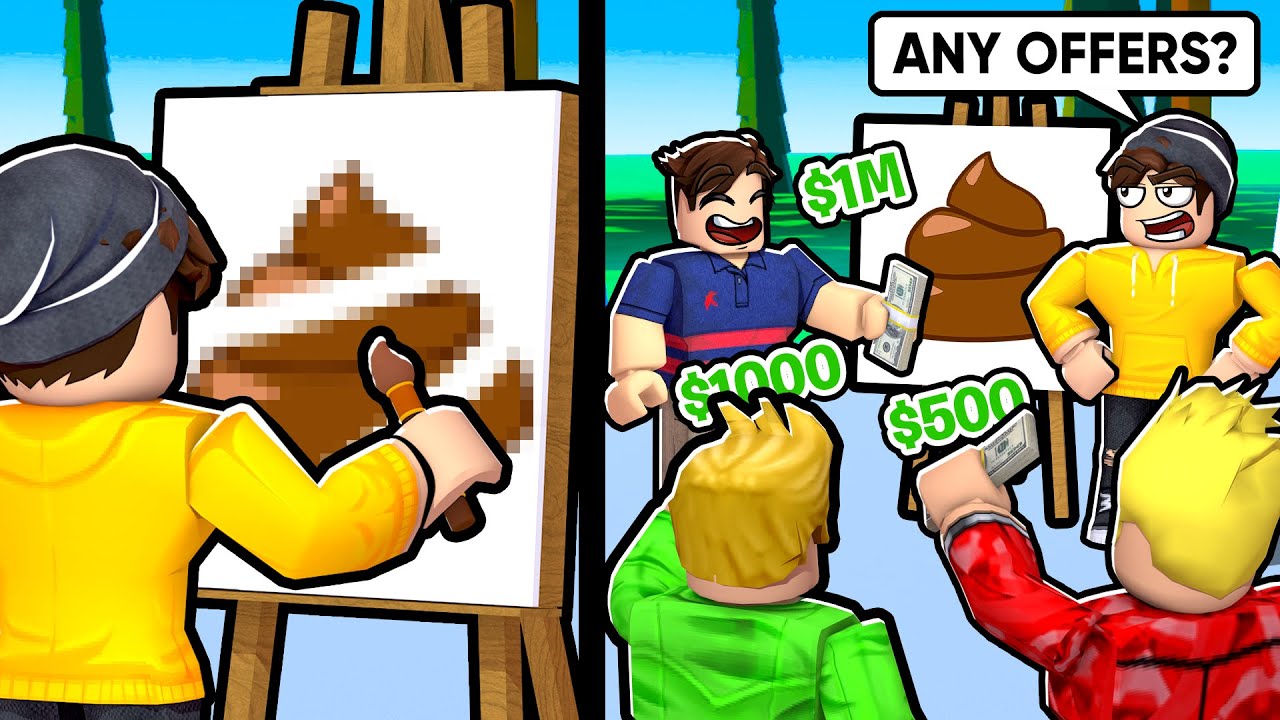 Getting RICH in Roblox Starving Artists 😎