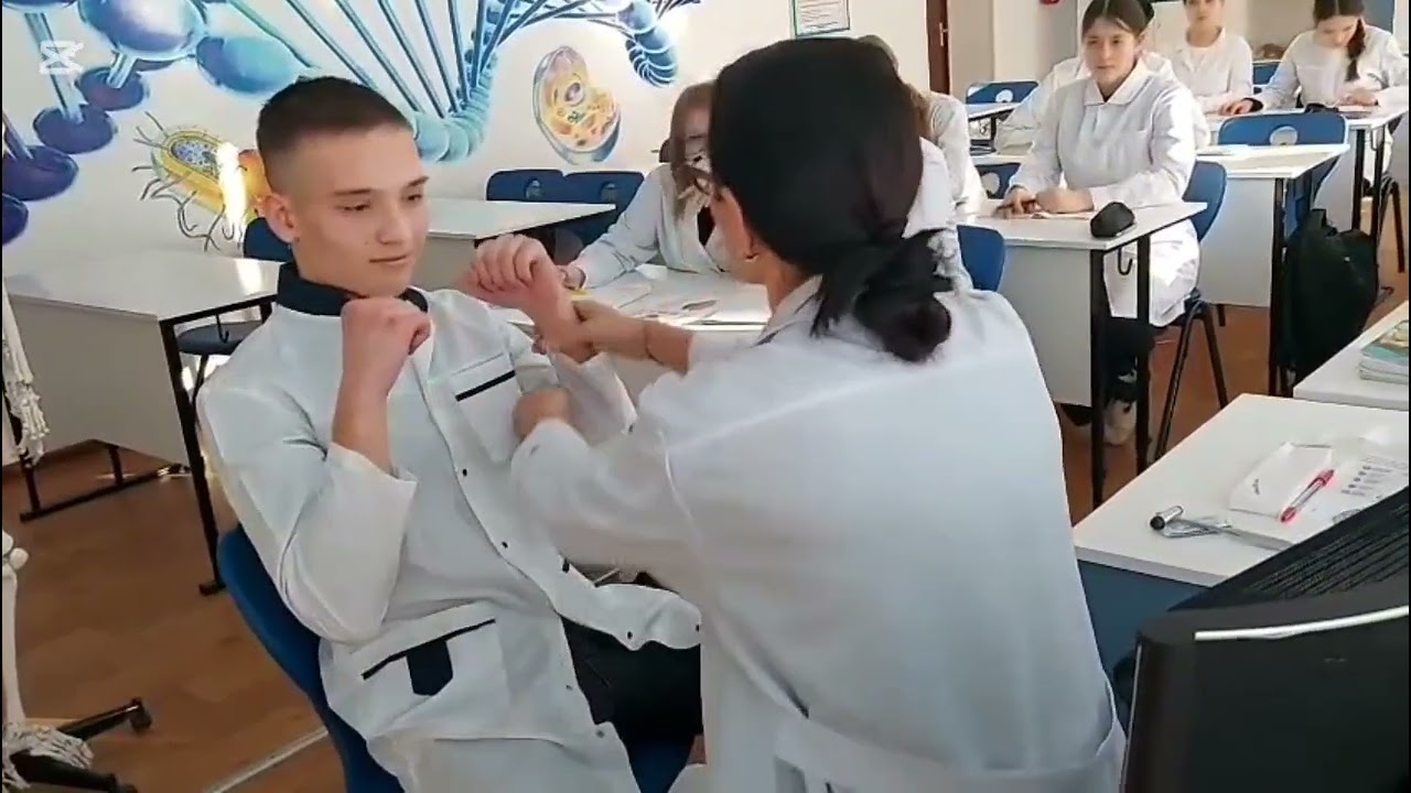 Занятие  в медицинском кружке школы #medicine #neurologist #medical circle #профориенация#медицина