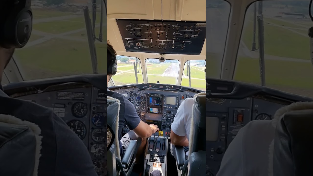Embraer Bandeirante - Pouso em Jundia&iacute; #avia&ccedil;&atilde;o #bandeirante #embraer #SBJD