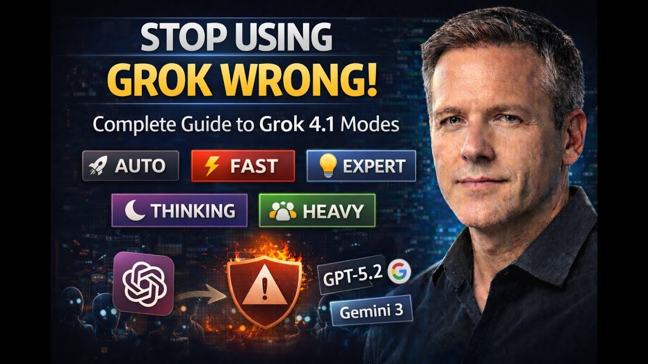 Stop Using Grok Wrong! Complete Guide to Grok 4.1 Modes vs GPT 5.2 & Gemini 3