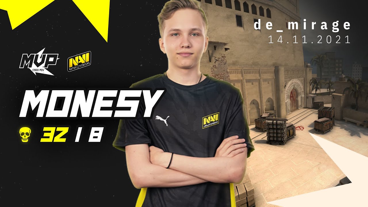 MVP CSGO POV: NaVi Jr m0NESY (32/8) vs Young Ninjas (de_mirage) @ WePlay Academy League