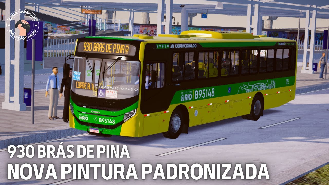 🔵 930 BRÁS DE PINA - PINTURA PADRONIZADA MAPA ZONA NORTE [PROTON BUS SIMULATOR] BY THIAGO BAKER 🔵