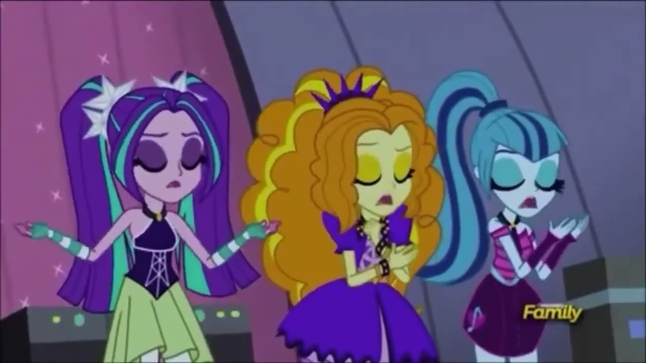 MLP EG : Rainbow Rocks (Multilanguage) The Dazzlings Sing Off Key