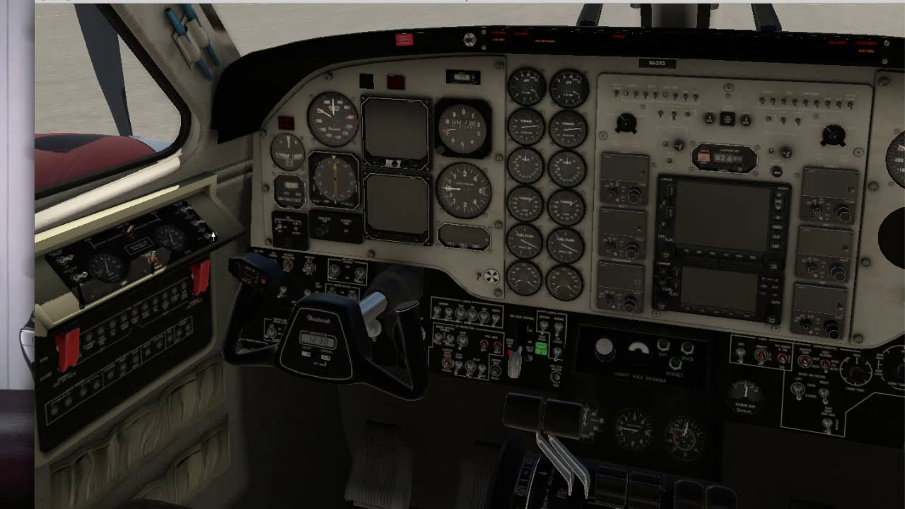 X-Plane 11.35: King Air C90B fuel system test