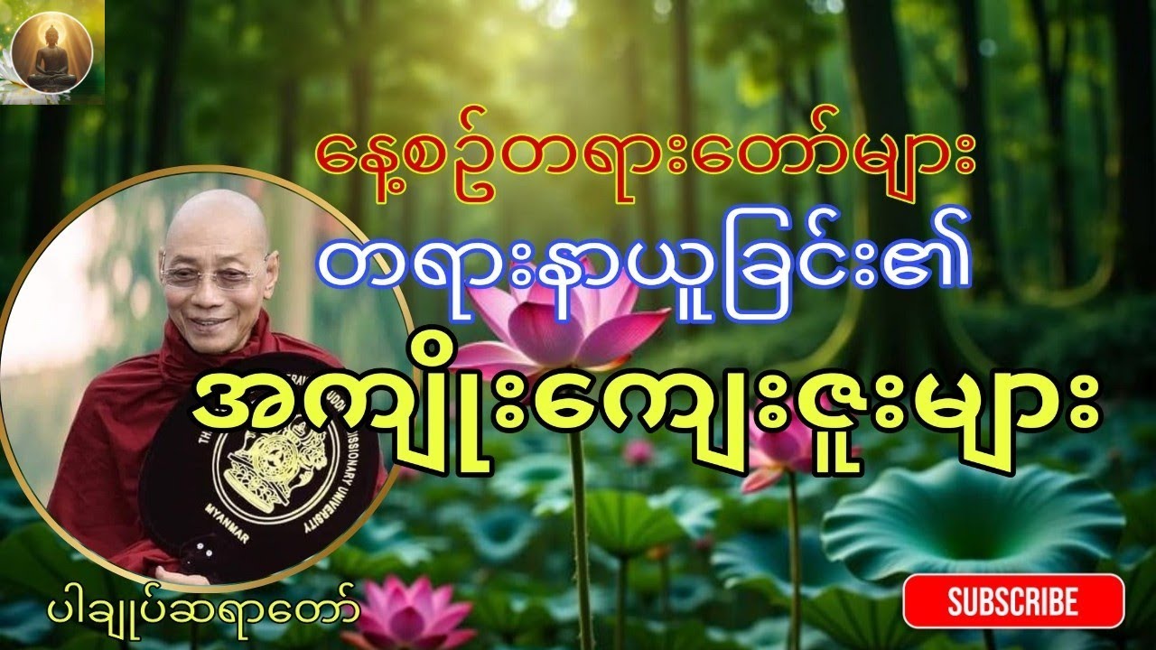 နေ့စဥ်တရားနာယူခြင်း၏အကျိုးကျေးဇူးများ၊ပါချုပ်ဆရာတော်ဘုရားကြီး🙏