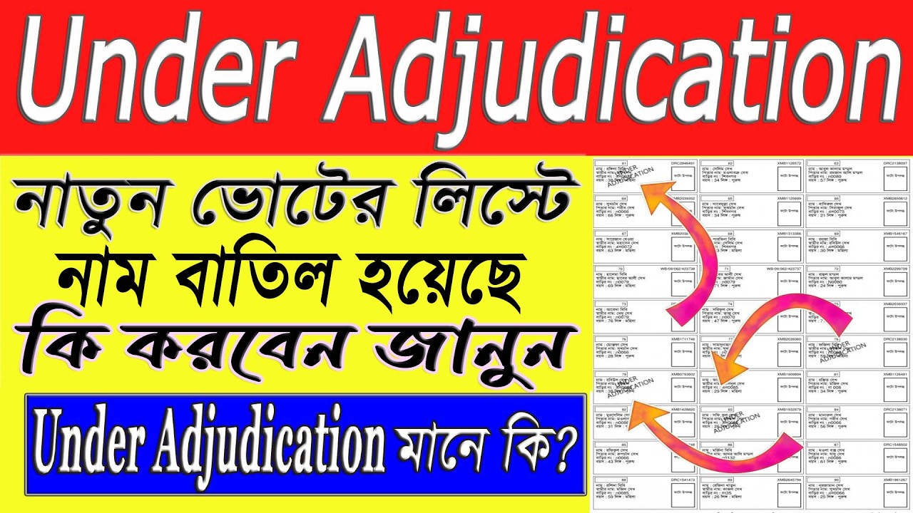 Under Adjudication Mane Ki | Under Adjudication Voter Id Card | Check Online