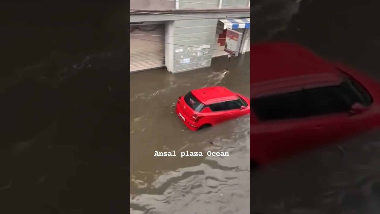 Things to do in Gurgaon #rain #monsoon #gurgaon #delhi #funny #water #shorts #like #share #subscribe