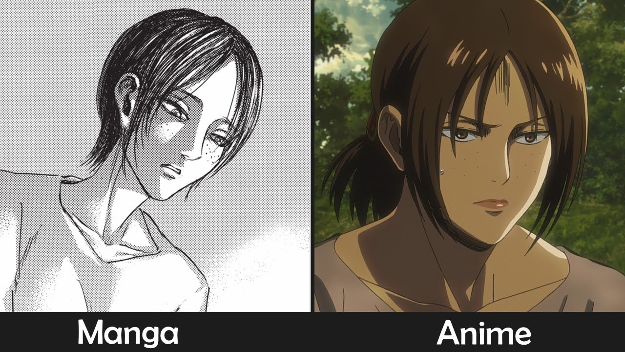 Attack on Titan Characters Manga VS Anime Design Comparison | AOT