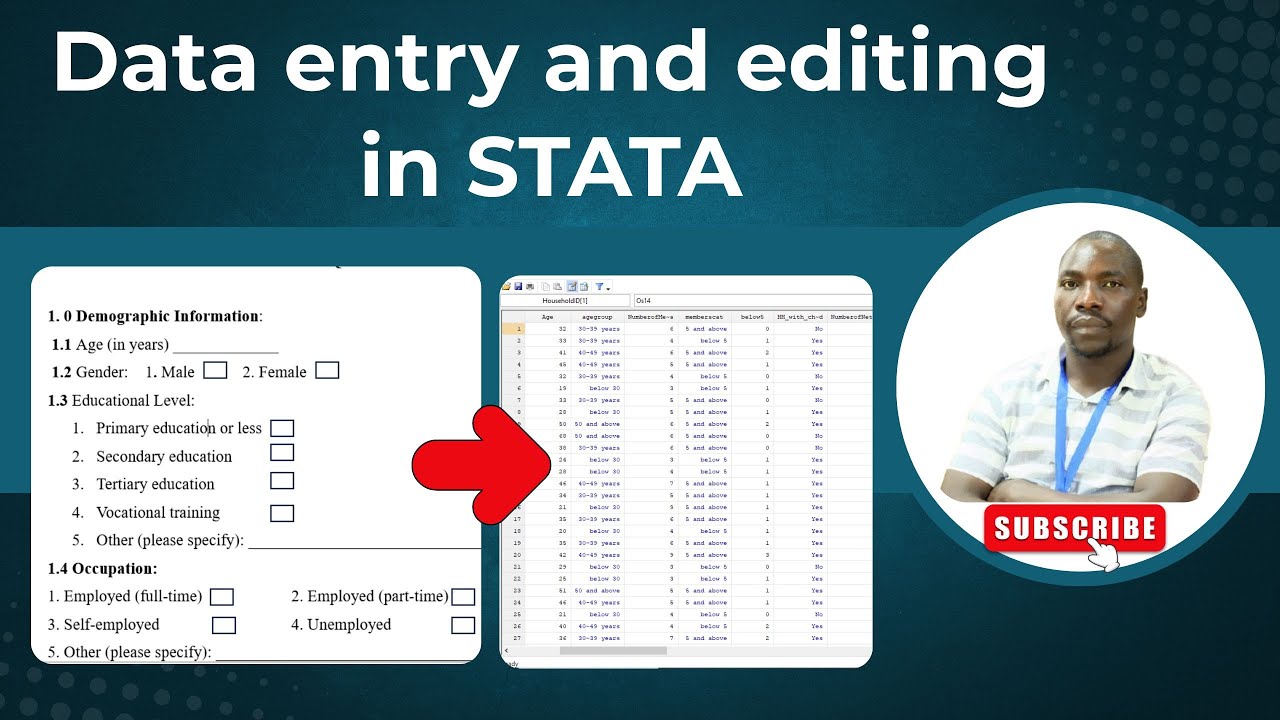 How to use the Data editor in STATA to enter and edit Data