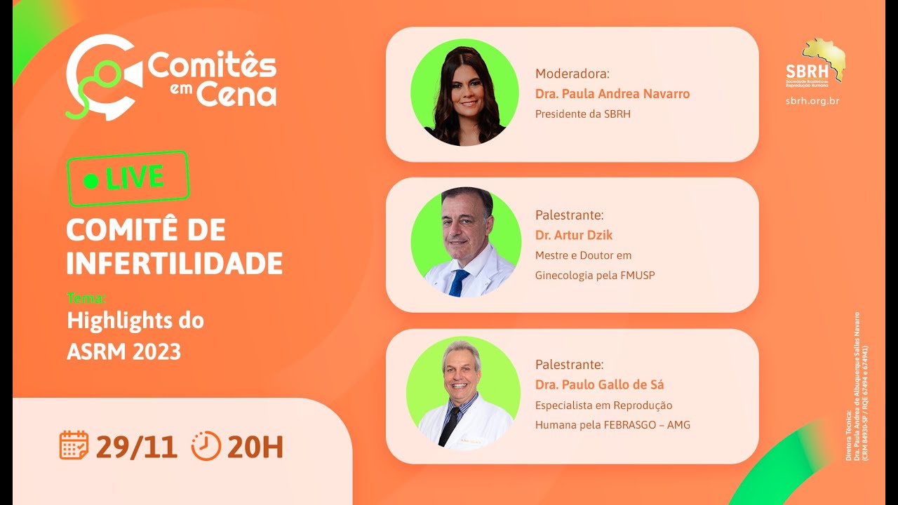 Live do Comitê Infertilidade | Highlights do ASRM 2023