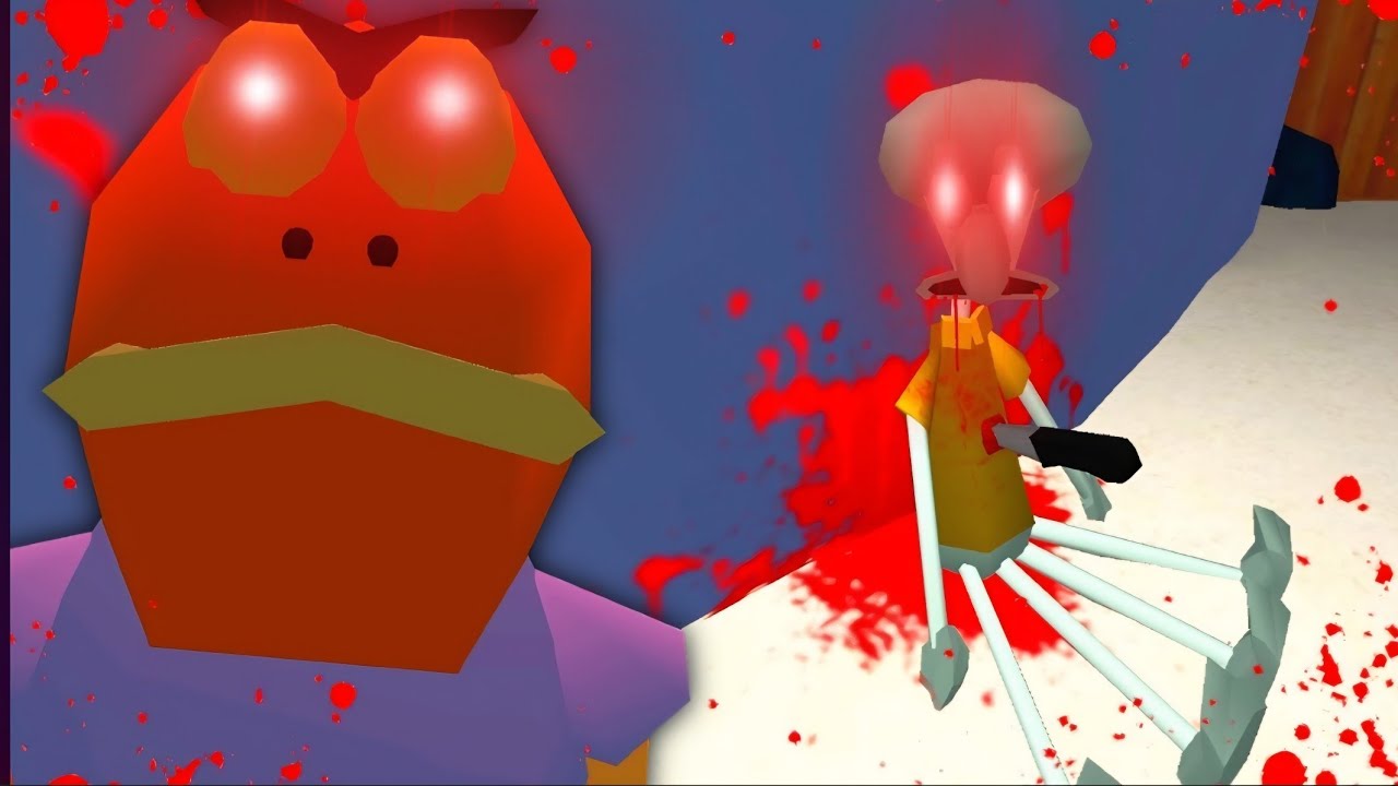 i play a stupid spongebob horror game
