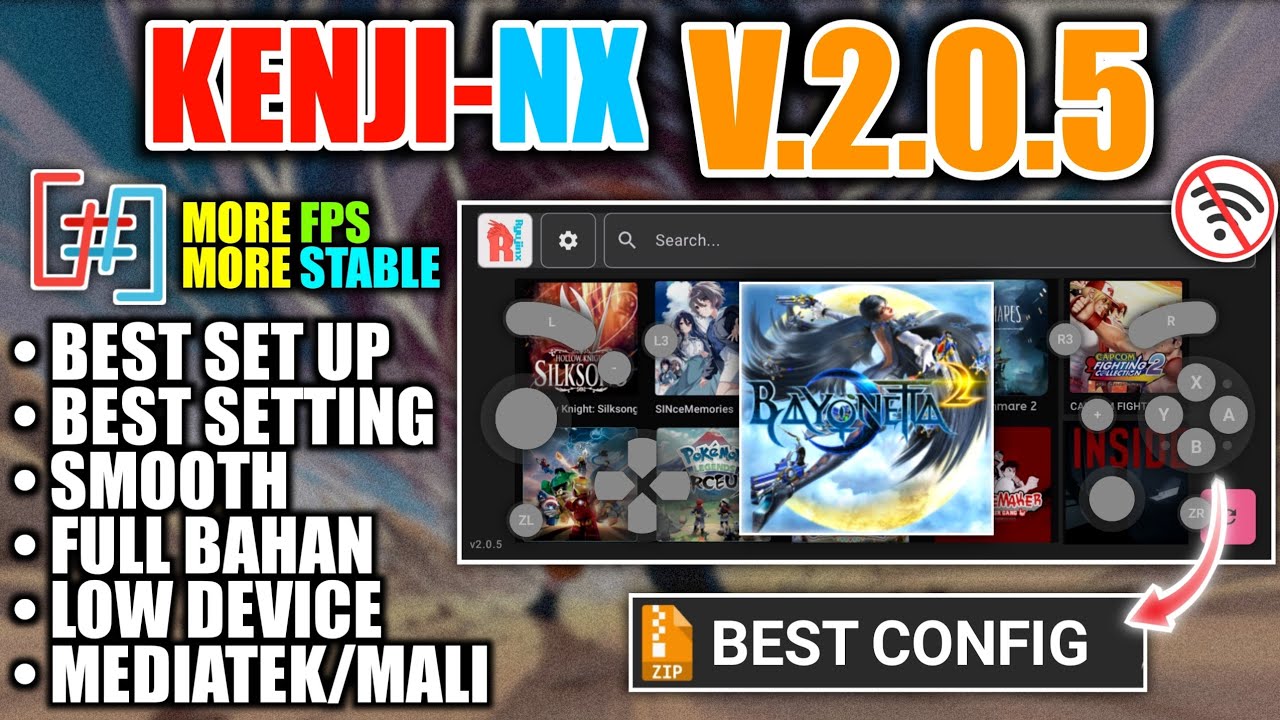 NEW🔥 KENJI NX V2.0.5 EMULATOR ANDROID | Tes Main Bayonetta 2 Di Hp Kentang | Ryujinx Android
