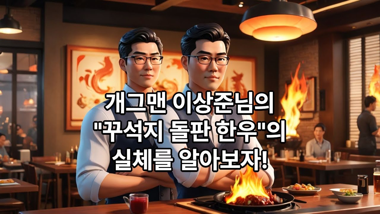 개그맨 이상준님의 꾸석지 돌판 한우의 실체를 조사해보자!