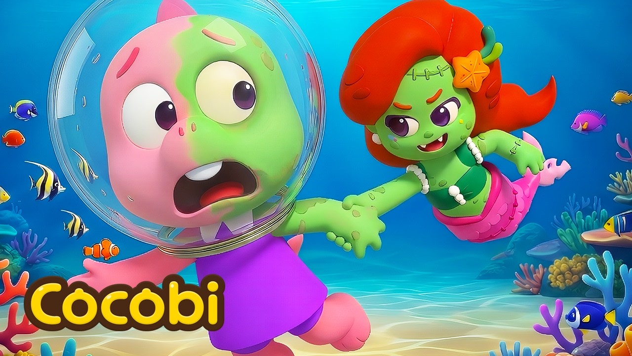 There's a Zombie Mermaid in the Polluted Ocean😱 Songs for Kids | Cocobi