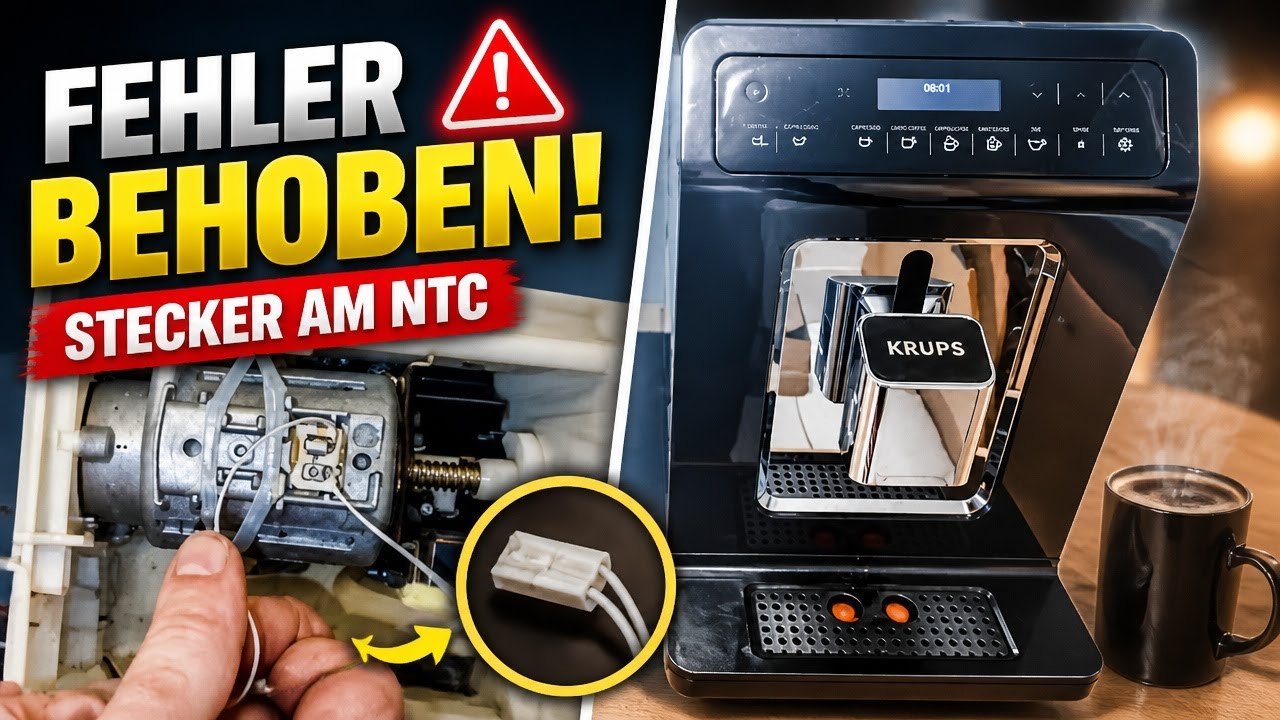 Krups Evidence EA89 Fehler Stecker Ziehen oder App ansehen. Reparieren Wärmesicherung Stecker am NTC