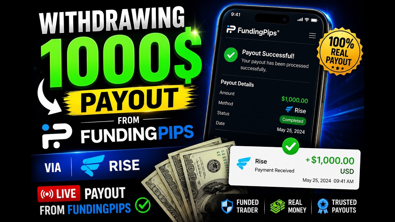 Withdrawing 1000$ payout from Fundingpips via Rise | Live payout from funding Pips.