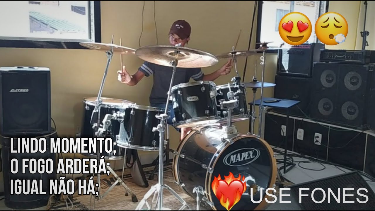 LINDO MOMENTO + Medley ❤️‍🔥🎧 #drumcover #musicanaveia 