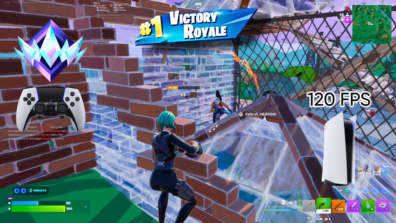 Fortnite Unreal Ranked Reload On PS5 | Controller Gameplay | 120 FPS