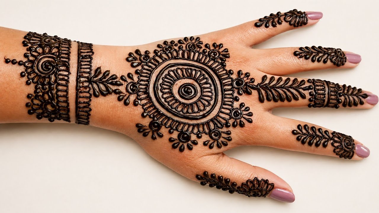 Beautiful back hand new mehndi design🌿|stylish & latest back hand mehndi design #hennadesign #viral