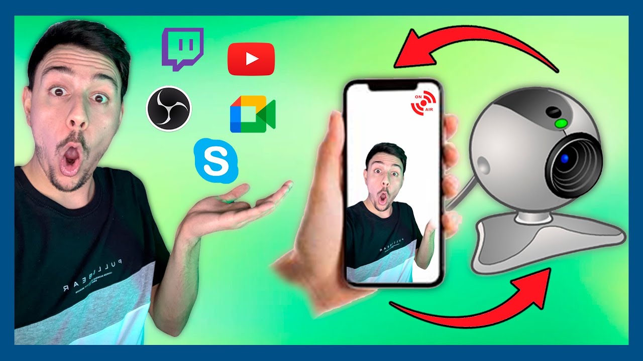C&oacute;mo Usar CELULAR COMO WEBCAM para PC | Conectar la C&Aacute;MARA del M&Oacute;VIL para STREAM o VIDEOLLAMADA