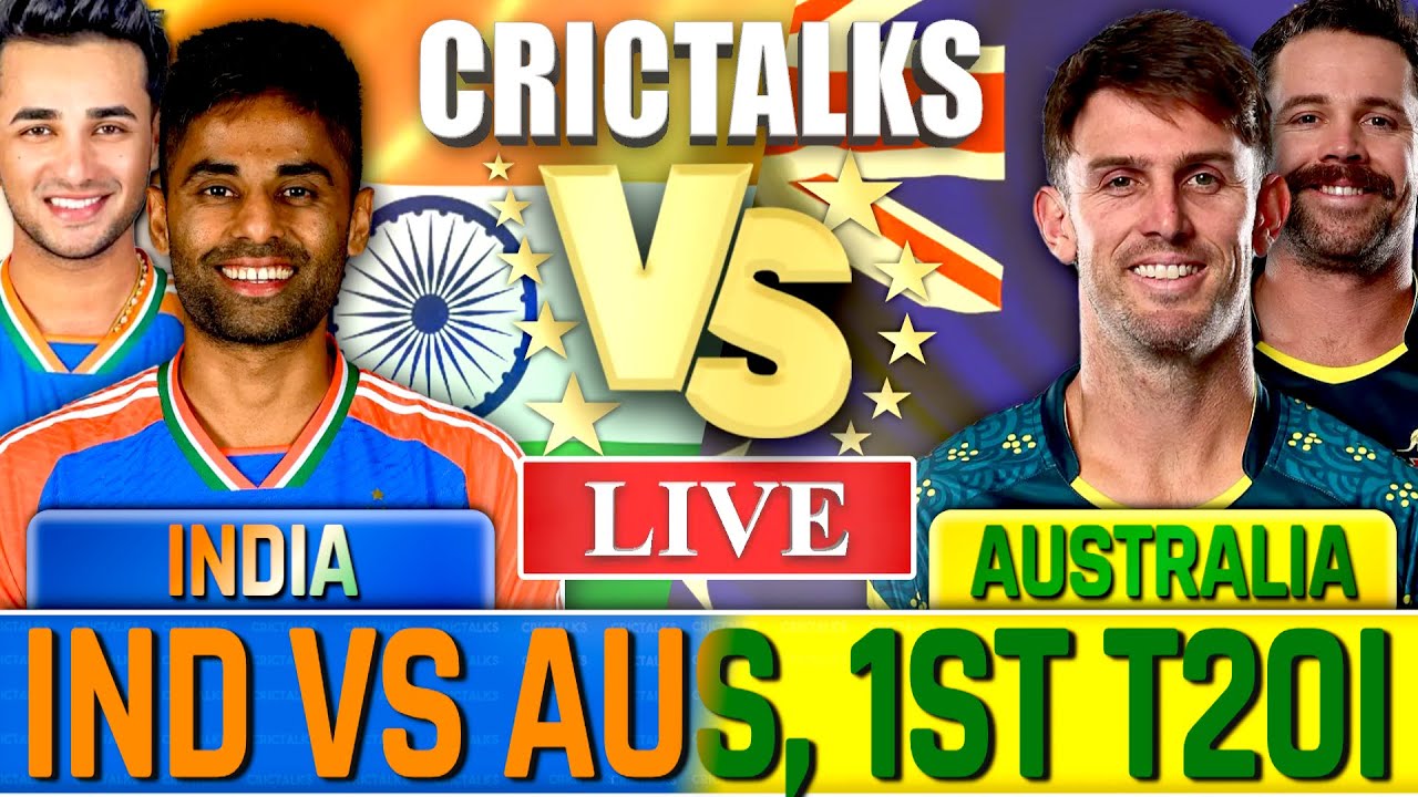 🔴 IND vs AUS, Cricket Live Scores & Commentary, 1ST T20I,  India vs Australia Live Match
