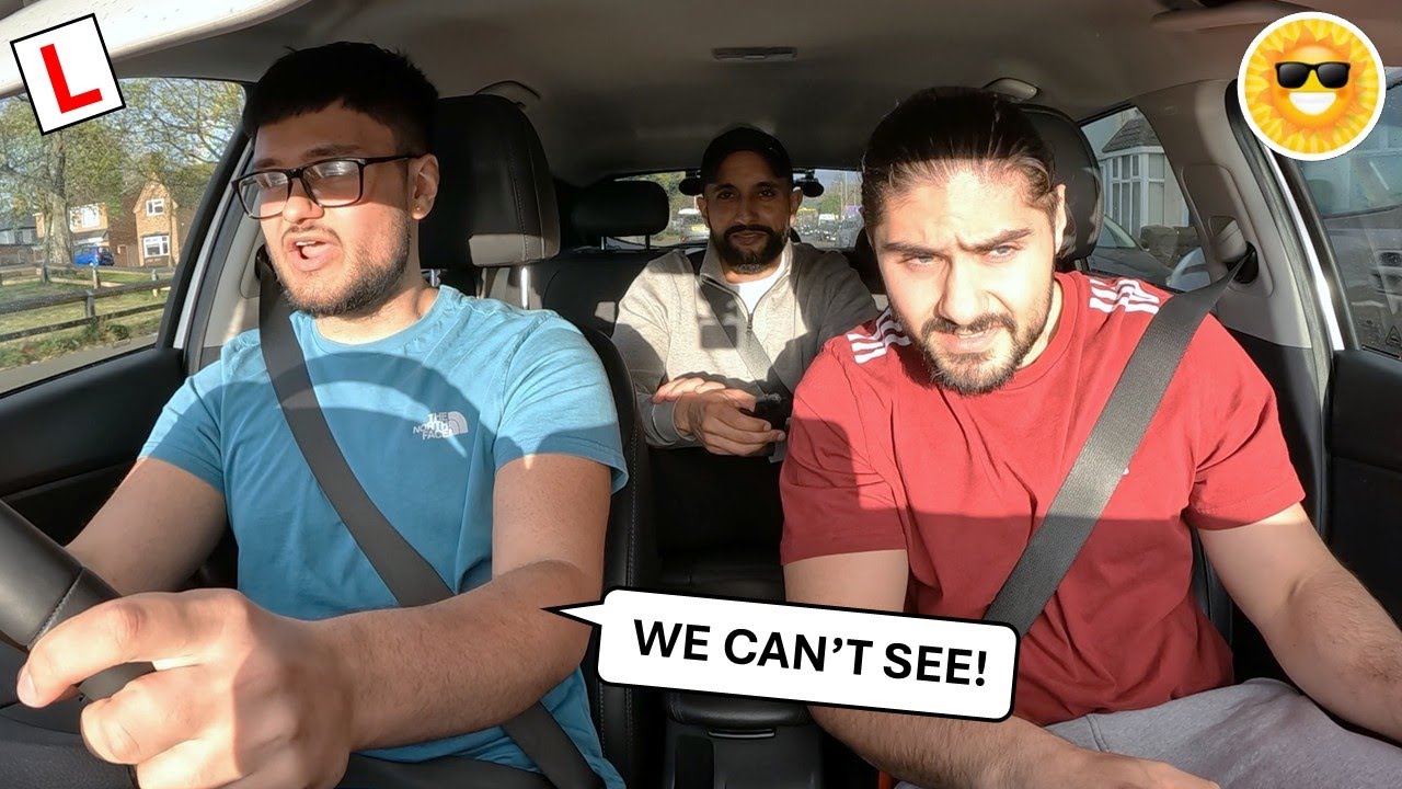 Driving Lesson STOPPED Because They Were Both BLINDED!