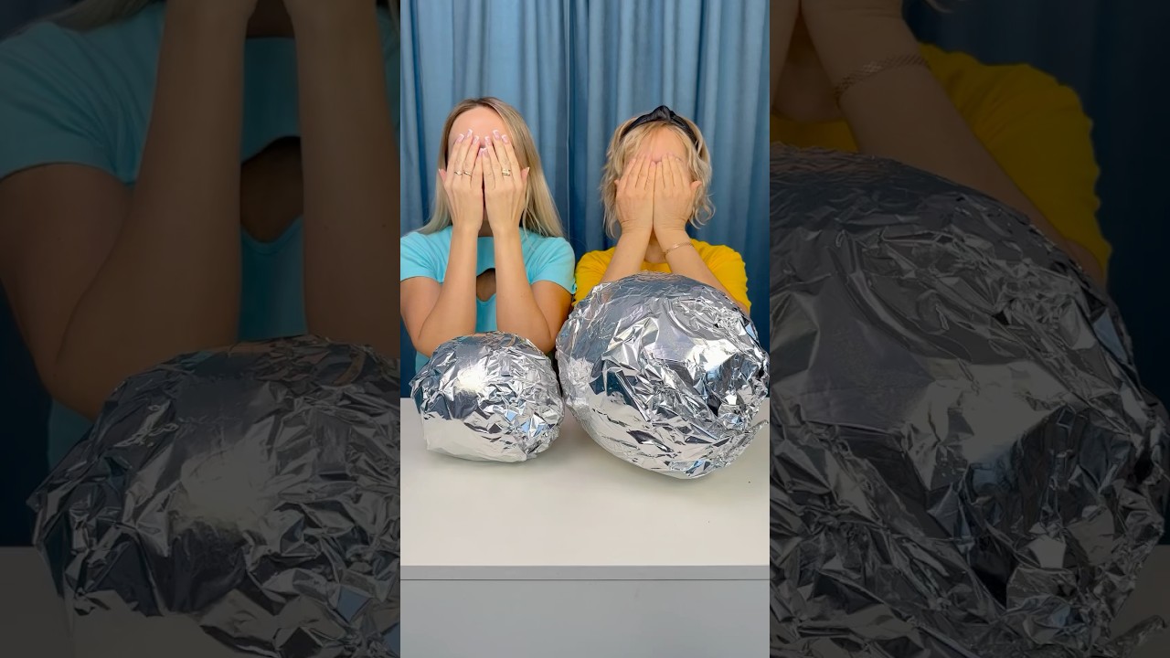 Surprise in aluminium foil #shorts by Leisi Crazy